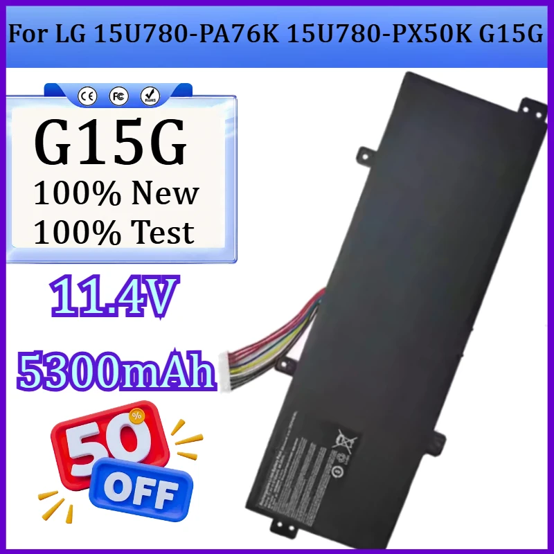 

New G15G 11.4V 5300mAh Battery for LG 15U780-PA76K 15U780-PX50K G15G Laptop Battery