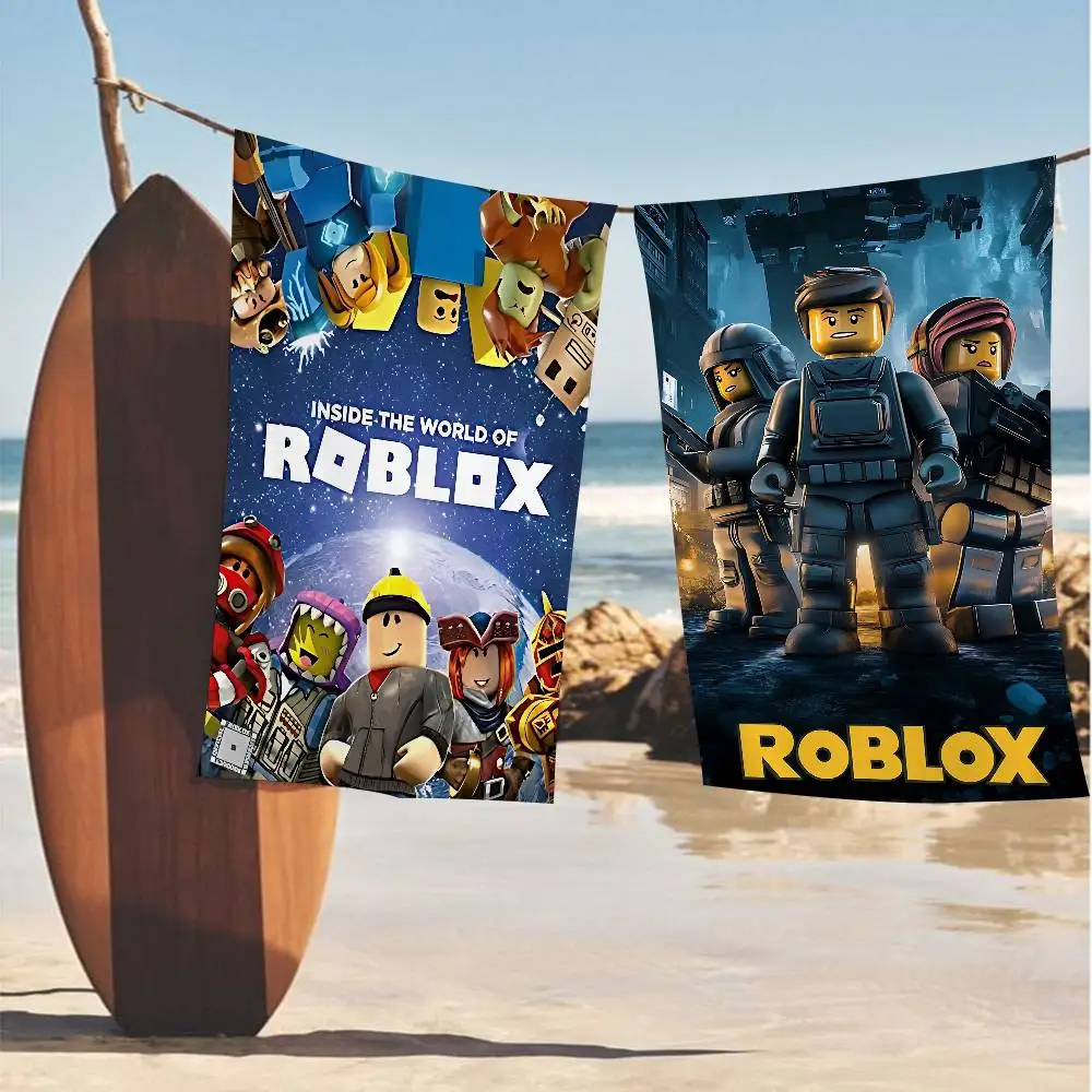

Пляжное полотенце для игр R-Robloxs, красочные банные полотенца для девочек, быстросохнущее, из микрофибры, без песка, для пляжа, йоги, спа, тренажерного зала, бассейна