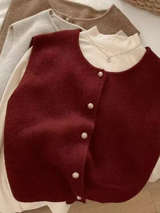 Femmes rondes Ne Svel gilet vêtements d'extérieur Cardigan ort tricoté haut en laine printemps automne nouveau Sle maman Faion