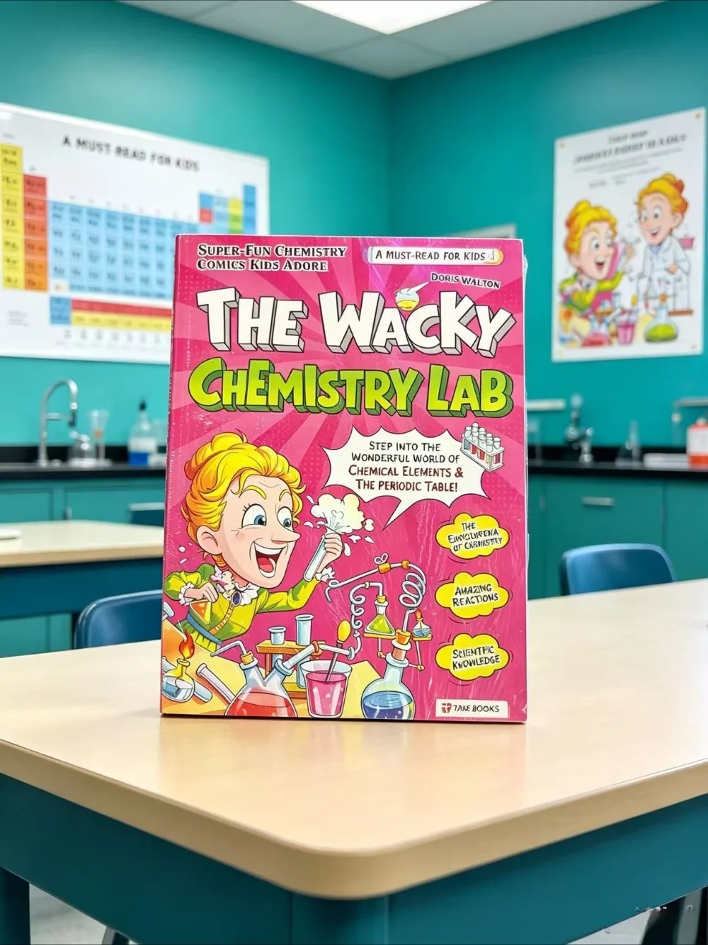 Weird chemistry laboratory and physical chemistry 2 books, children's comic book, stimulate children's scientific curiosity
