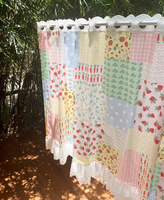 Nordic Style Floral Door Curtain Window Curtains For Home Decor Doorway Stripe Decorative Accessories