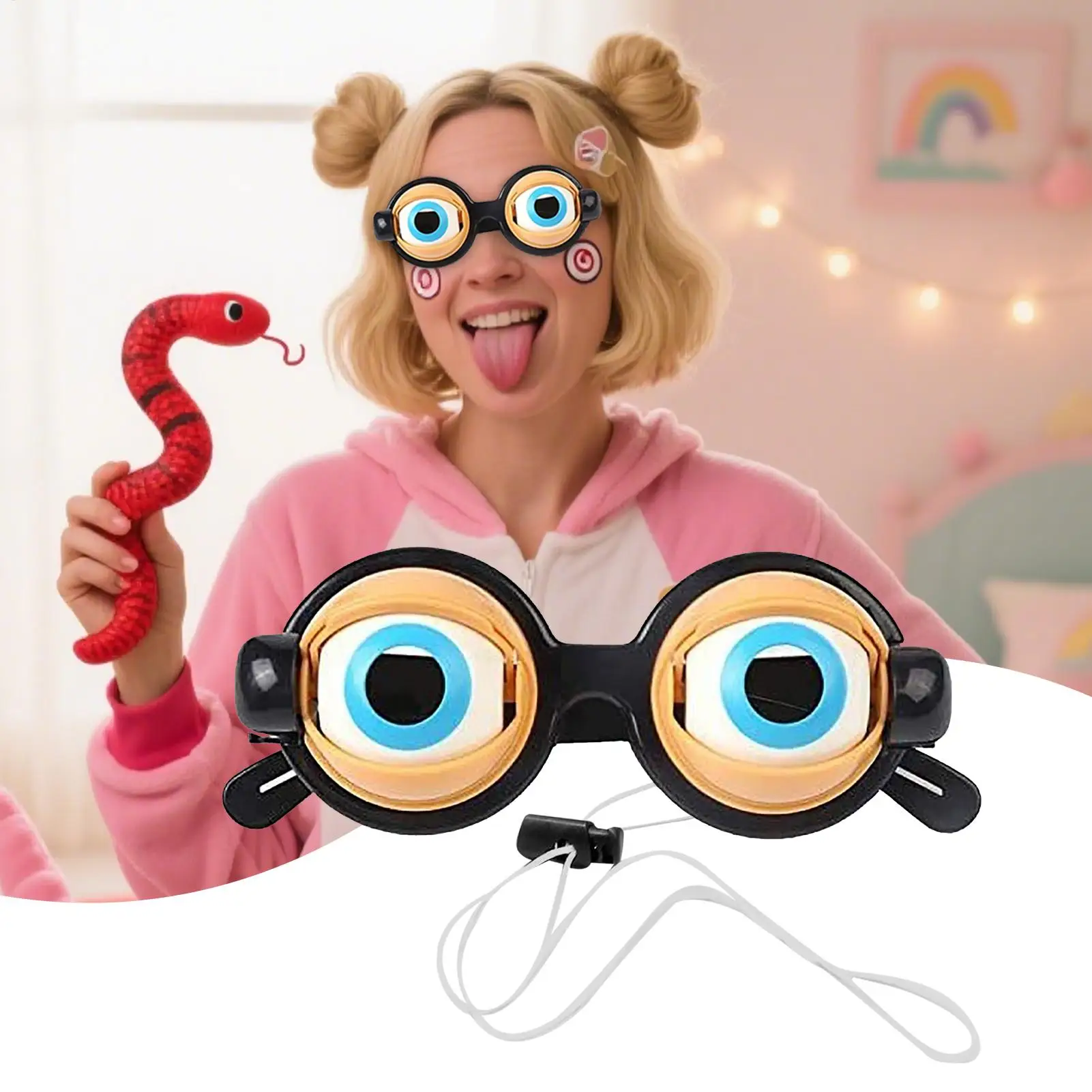 แว่นตาตลกสำหรับฮาโลวีน อุปกรณ์เสริมชุดแฟนซี แว่นตาตลกๆ ของเล่นสำหรับงานปาร์ตี้แต่งตัว งานวันเกิด อุปกรณ์ประกอบฉากถ่ายภาพ