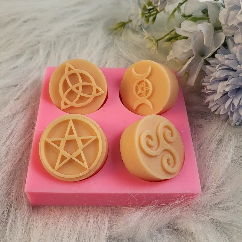 

Blessing Pattern Silicone Mold DIY Holidays Blessing Candle Resin Plaster Making Set Chocolate Cake Ice Mould Home Decor Gifts