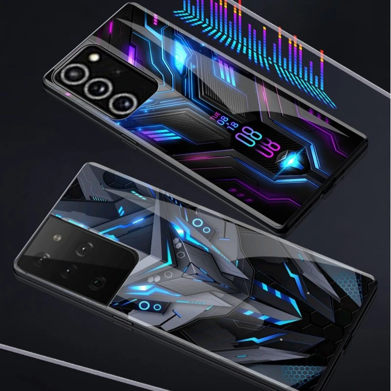 مضيئة الزجاج الذكية مصباح ليد متوهجة جراب هاتف لسامسونج S25 S24 S23 S22 S21 S20 الترا S21/20 FE غطاء حامي الموضة #5