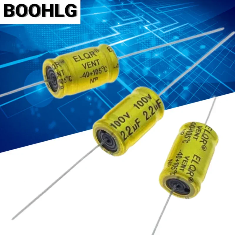 

5pcs Audio frequency electrolytic capacitor axial horizontal NP 100V 1UF 1.5UF 2.2UF 3.3UF 4.7UF 5.6UF 6.8UF 8.2UF 10UF 15UF