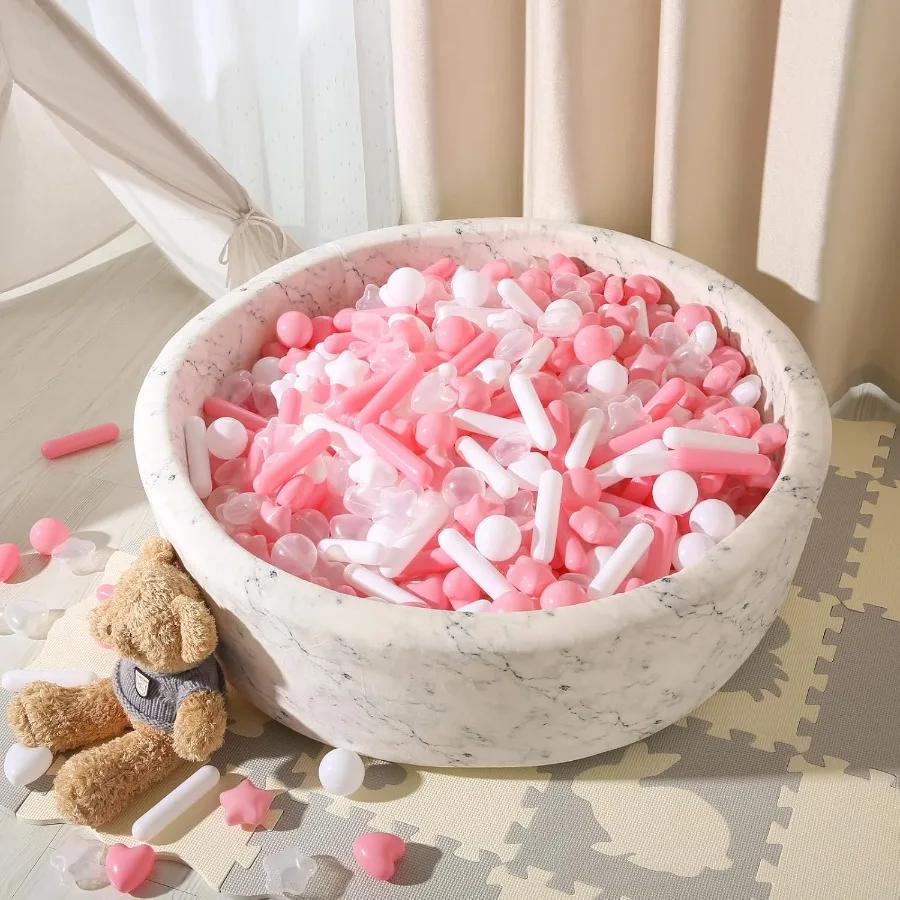 Piłeczki do basenu z kulkami, zestaw 150 kolorowych, odpornych na ścieranie plastikowych piłek do zabawy dla maluchów, piłeczki do basenu z kulkami, plastikowe zabawki do basenu z kulkami.