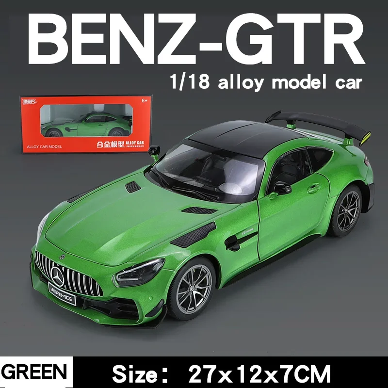 1:18 Mercedes-Benz GTR Sports Model Car Diecast Miniature Car Collect Simulation Sound Light Vehicle Toy Car For Kids Gift A598