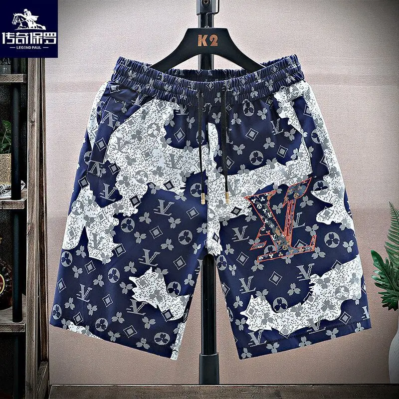 

Shorts men's 2025 new breathable casual sports straight trendy five-point pants beach pants