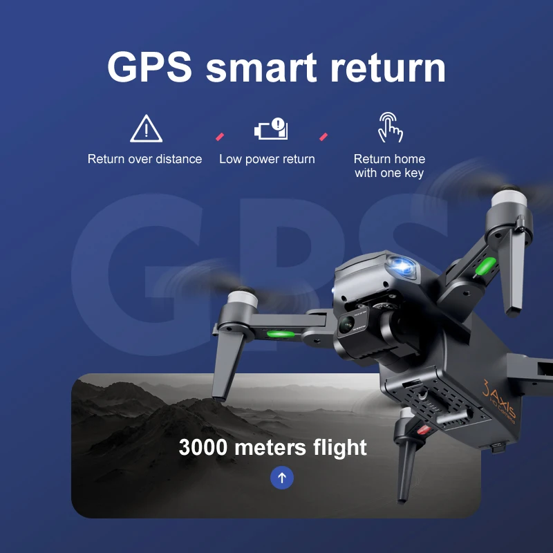 Drone Rg106 8k GPS 3 axes, cardan auto-stabilisant, moteur sans balais, quadrirotor 5G, retour GPS, professionnel, caméra HD