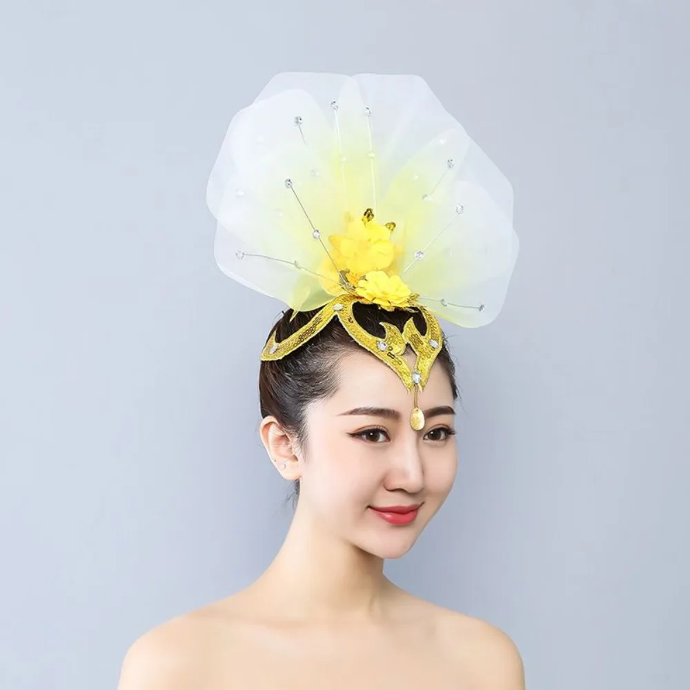 Multi-Style Dance Hairpieces - Yangko & Classical Performance Accessories Flowers for Modern/Square Dance Ballroom Jewellery
