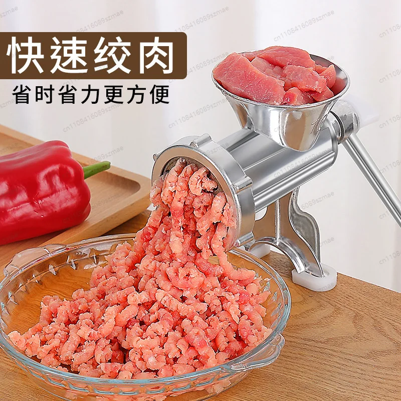 

Hand Crank Food Grinder， Multi-Function Kitchen Machine for Sausage， Chopping Pepper， Home Made Meat Mincer & Vegetable Cutter