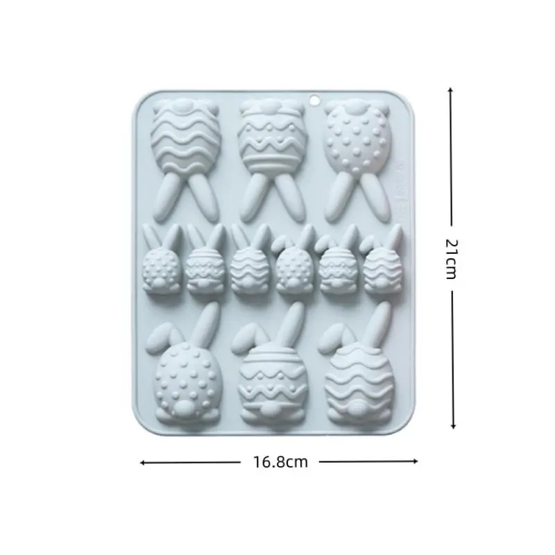 Easter Bunny Egg Shaped Silicone Mold DIY Cake Cookies Mold Chocolate Candy Dessert Baking Tool For Easter Party Decoration