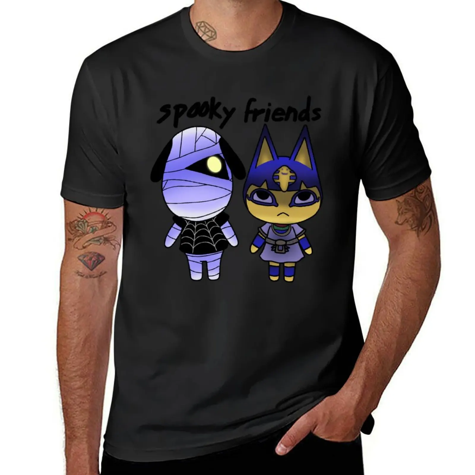 

Футболка Spooky Friends, милая одежда, эстетичная одежда, футболки с рисунком для баскетбола, футболки с рисунком, мужские футболки с рисунком