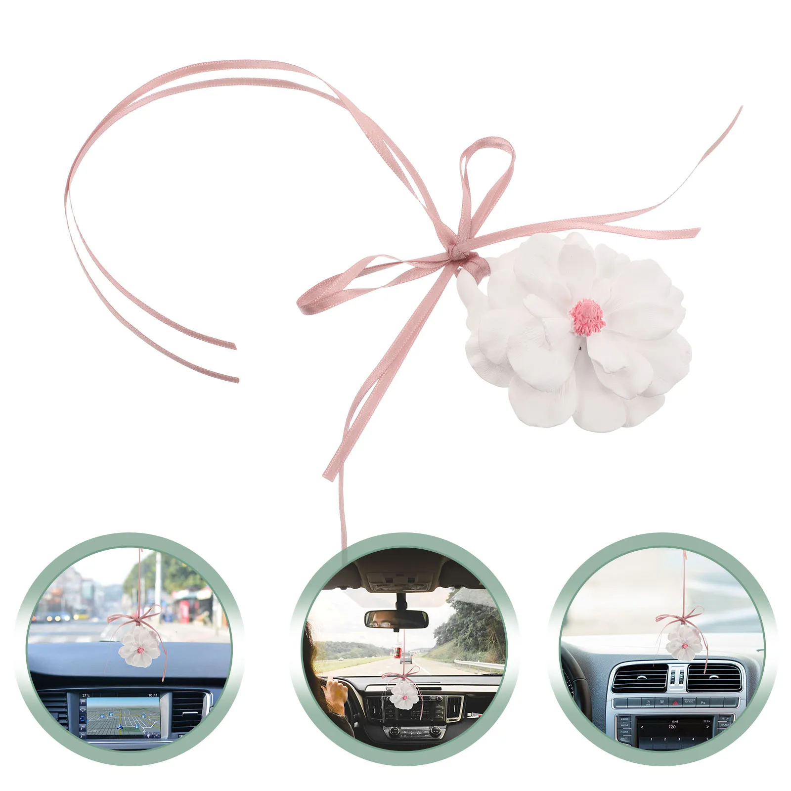 

Car Aromatherapy Pendant Air Freshener Hanging Cute Flower Design Diffuser Accessory Fragrance nament For Women