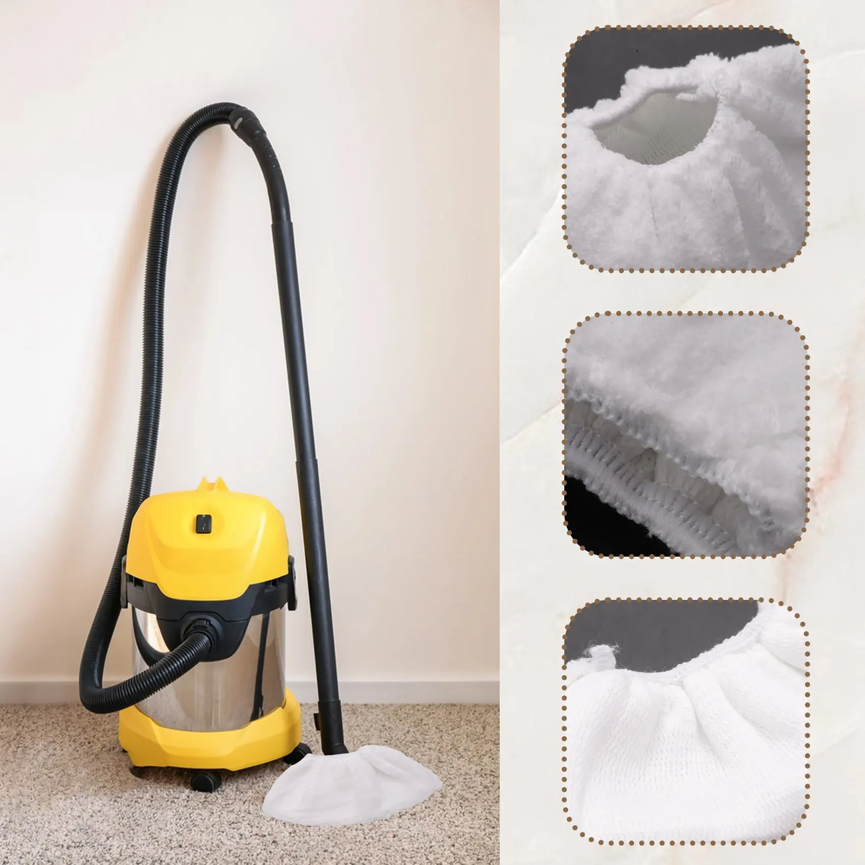 Microfiber Mop Cloth Compatible for Karcher Steam Cleaner EasyFix SC 2, SC 3, SC 4, SC 5-8Pcs