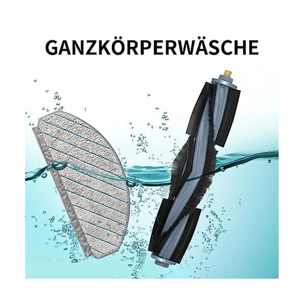 A06P-Set Aksesori Pengganti untuk Ecovacs Deepot T10+, Sikat Utama, Filter, Sikat Samping, Kain Pel, Alat Pembersih Sikat