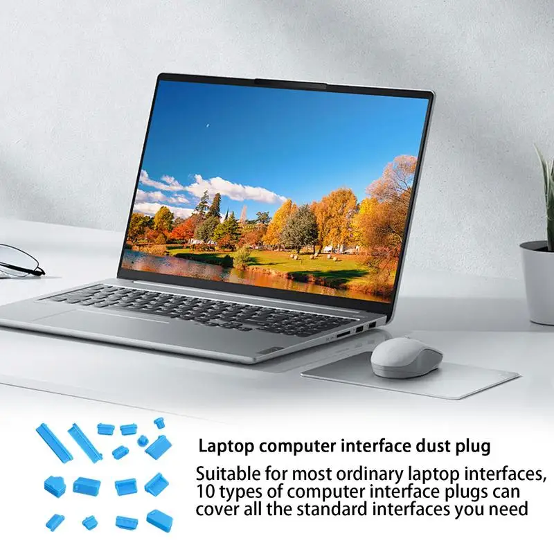 ラップトップ用防塵キャップ,USB充電ポート保護カバー,16個