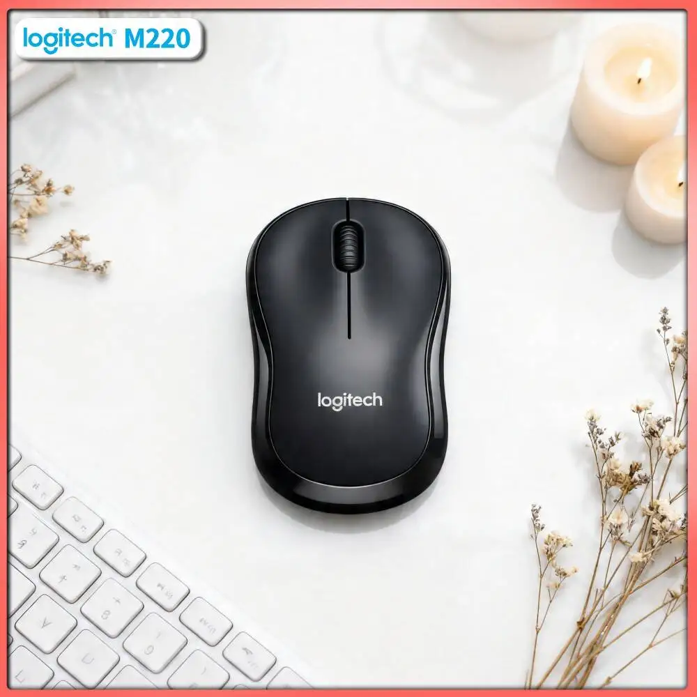 Logitech M220 Wireless Mouse Quiet Clicks 3 Buttons Ambidextrous 10m Range 2.4GHz 18-Month Battery PC Accessory