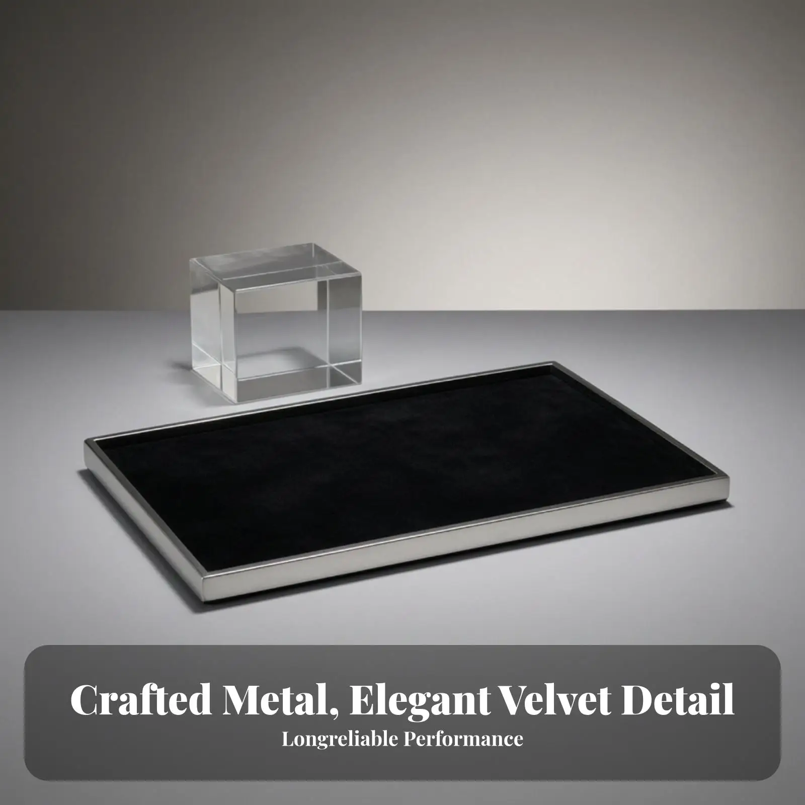 Jewelry Display Tray textileCovered Jewelry Tray with Metal Frame Rectangular