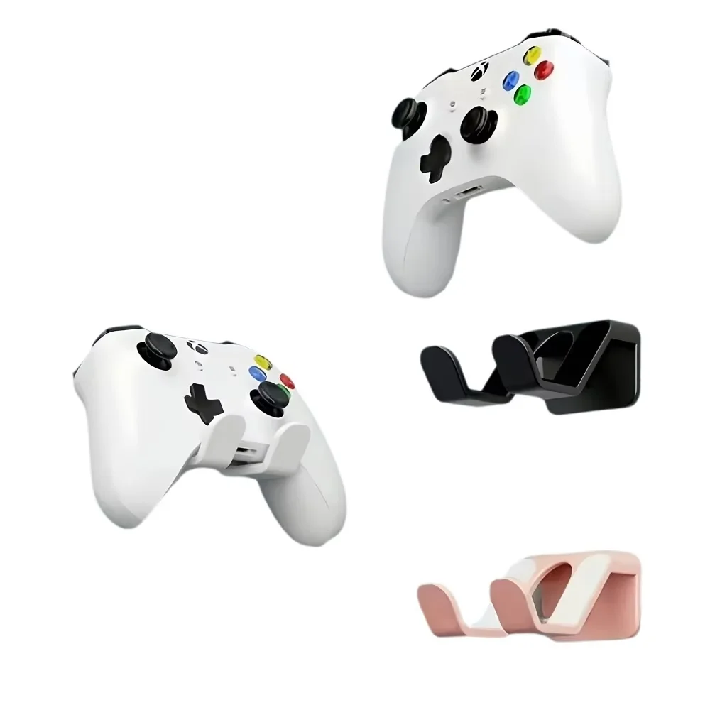 Display Rack Game Controller Stand Wall Mount Self-adhesive Headset Holder Storage Shelf Drill-free for PS4/Xbox/Switch