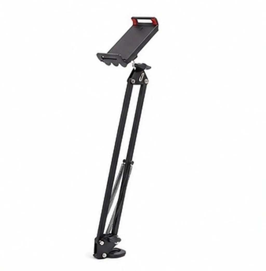 Aluminium Alloy Foldable Phone Stand with Long Arm & 360° Rotation for Bedside, Office, Kitchen – Tablet Holder
