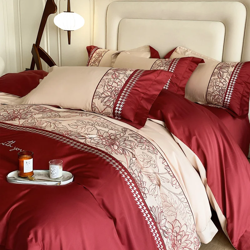 New high-quality four-piece set, down quilt cover, hot-selling explosion