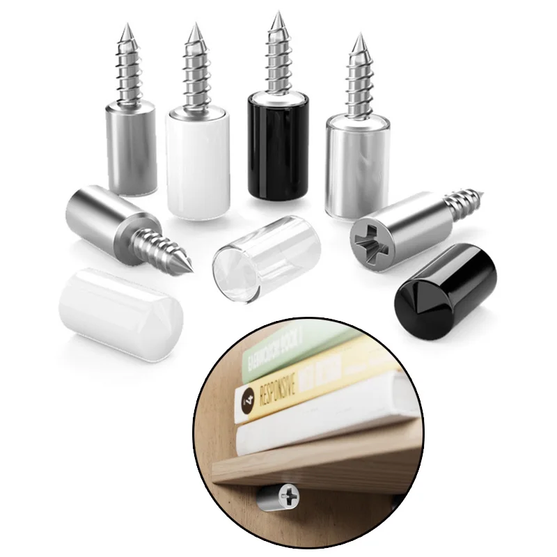 Integrated self-tapping screw wardrobe hidden partition bracket set, multi-layer support bracket for wine cabinet glass fixation