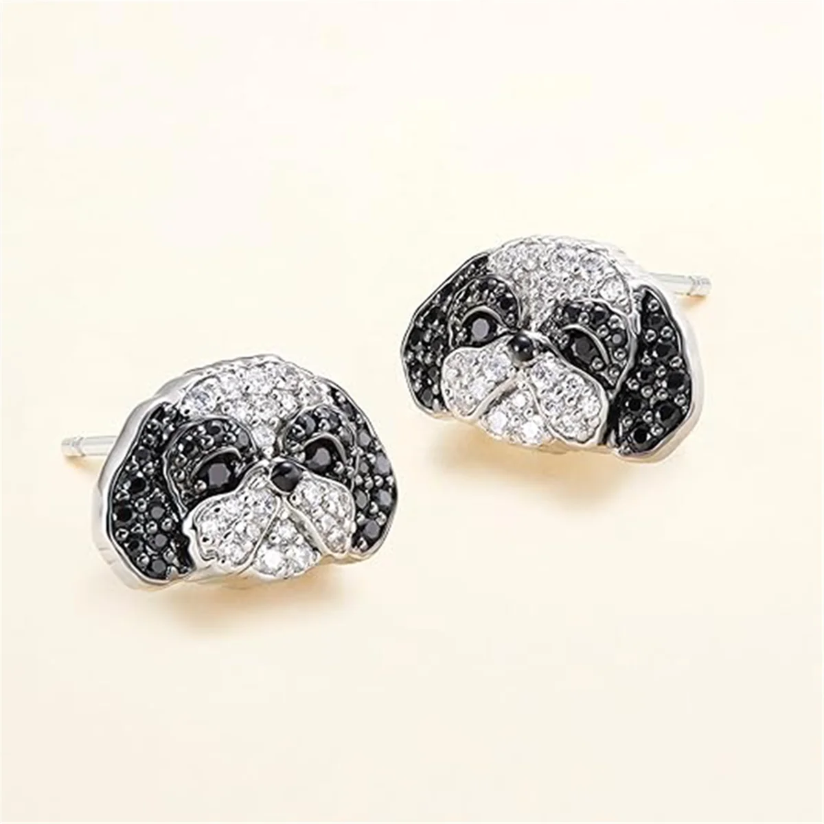 1Pair Cute Shih Tzu Earrings Exquisite Women\'s Cartoon Pet Memorial Jewelry Daily Party Decoration Perfect Gift for Dog Lovers