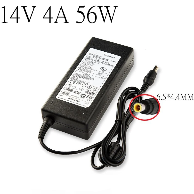 Adaptador de corriente alterna para ordenador portátil, Monitor LCD de 14V y 4A para Samsung SyncMaster 770TFT de 17 ", SMT-170QN 570S TFT 180T, cargador de 18"
