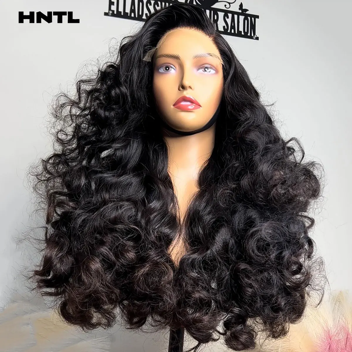 

450 Density Bouncy Curly Glueless Wig Human Hair 13x6 13x4 HD Lace Front Loose Wave Wigs Ready to Wear High Density Glueless Wig