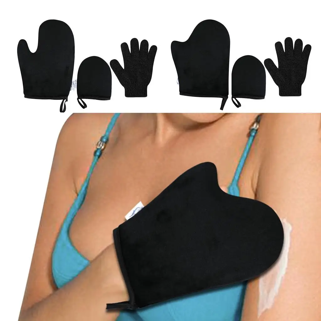 مجموعة قفازات دباغة ذاتية قابلة لإعادة الاستخدام مكونة من 3 قطع