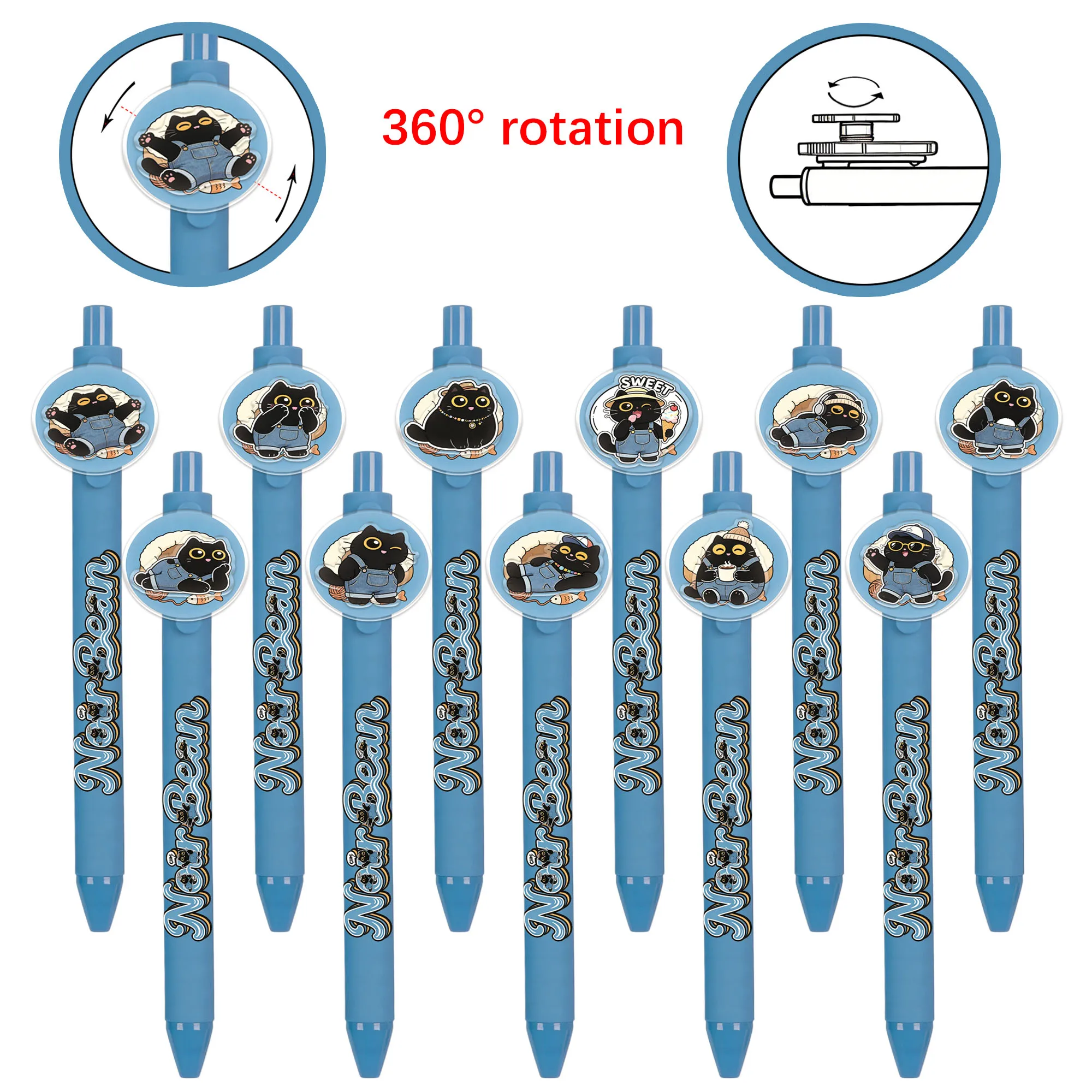 

9 PIECES Cat Theme Ballpoint Pens - Smooth Writing - Suitable for gifts, party supplies, event giveaways, and party trinkets