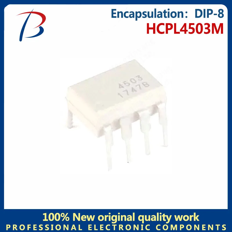 

10PCS HCPL4503M package DIP-8 single channel high speed logic gate output optical coupling