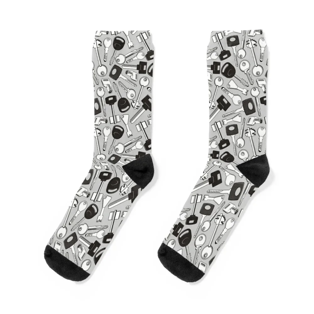 

Set of Keys Socks retro Running short warm winter Socks Women Men's