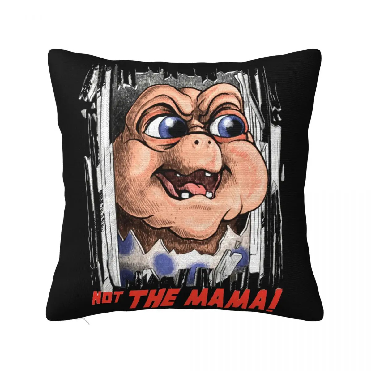 Men's Dinosaurs Tv Show Baby Sinclair Not The Mama Awesome Illustration Artwork Printed Fresh Design Pillow Case