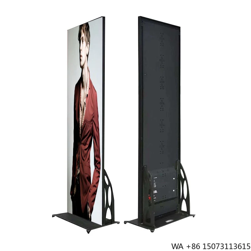 실내용 수직형 P1.86/P2 LED 포스터 - 쇼핑몰 의류 매장용 풀컬러 스크린