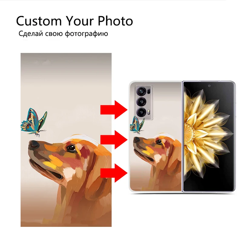 

Customized DIY Photos Phone Cases For Honor Magic V2 RSR V3 Honor 10X Lite 200 Pro Personalized Case Image Design Clear Bumper