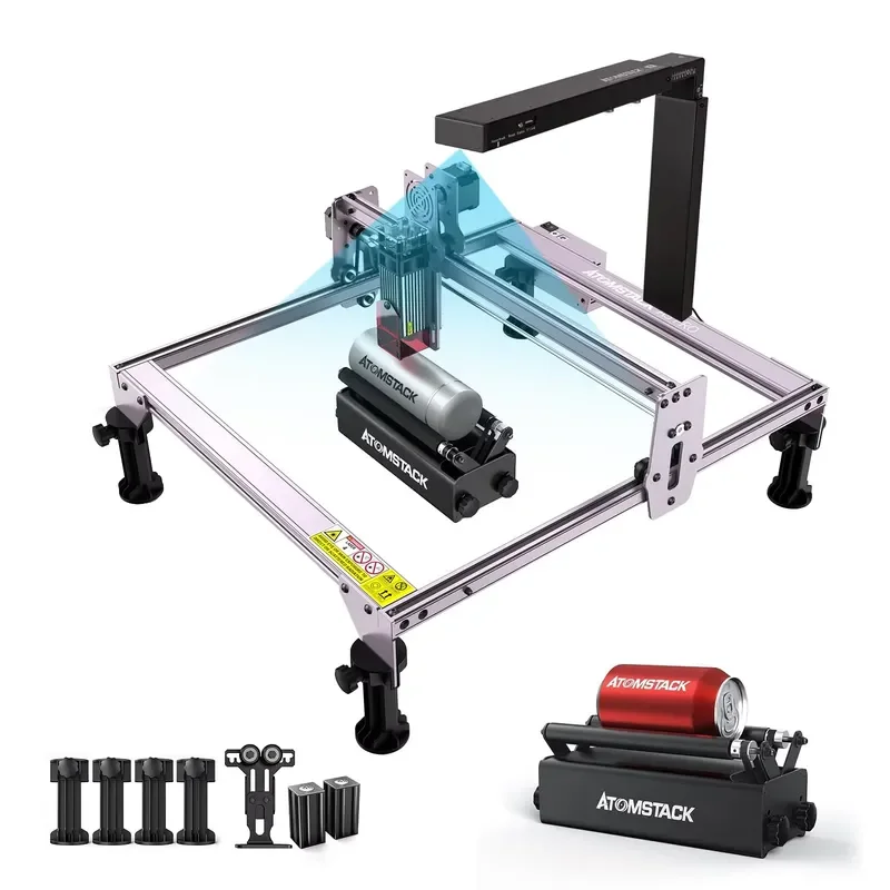 ATOMSTACK A5 Pro 40W Engraver with AC2 Lightburn Wireless R3 PRO Rotary Roller 5W Cutter Engraving Machine