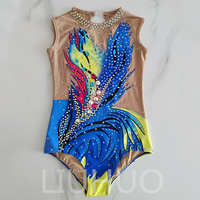 LIUHUO Rhythmic Gymnastics Leotard Blue Competitive Gymnastics Performance Clothing