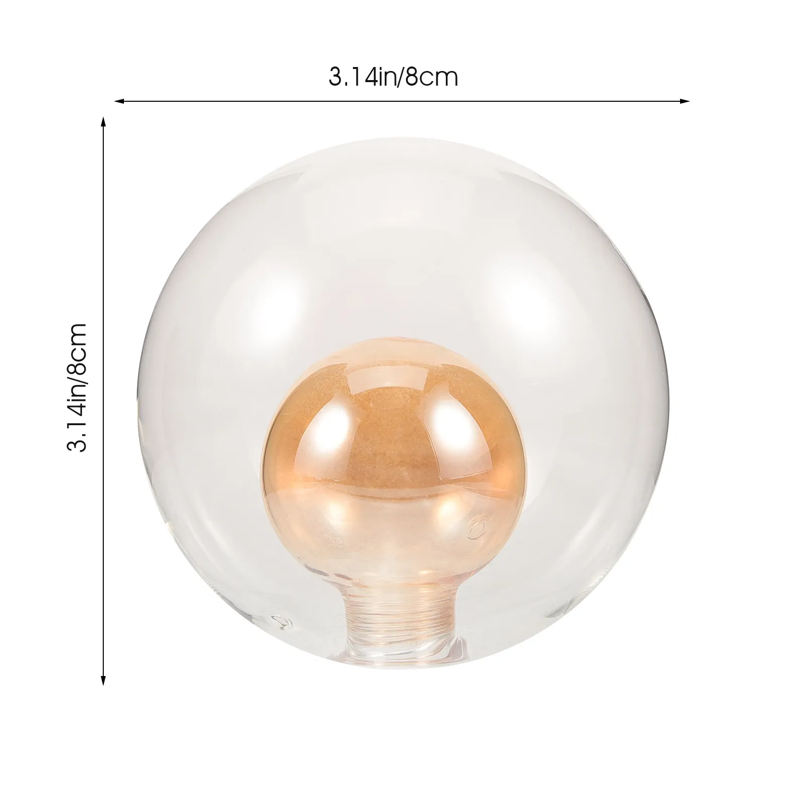 Glass Lamp Shade 80mm G9 Frosted Ball in Ball Replacement Globe for Pendant Ceiling Chandelier Light