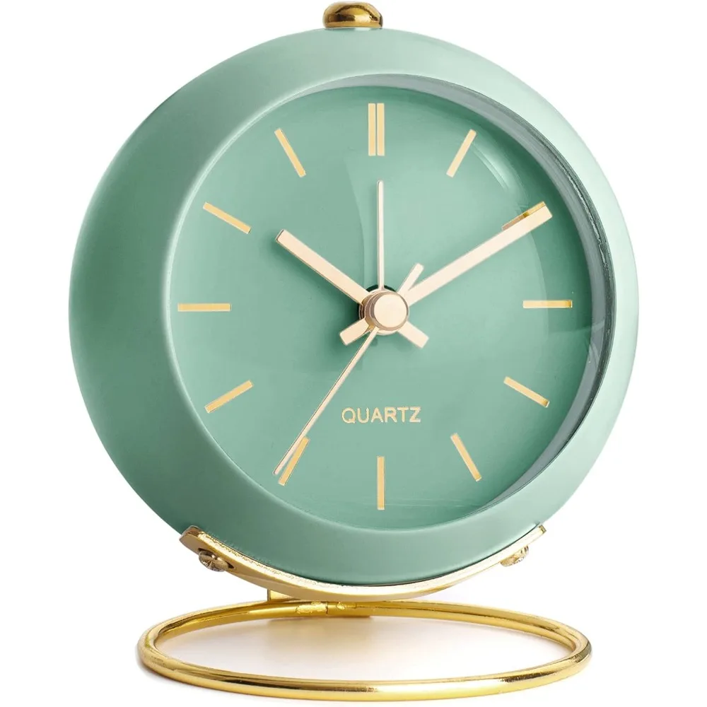 

Alarm Clocks, Battery Operated, with Light,Retro Silent No Ticking Analog Small Clock, Loud Table Clock