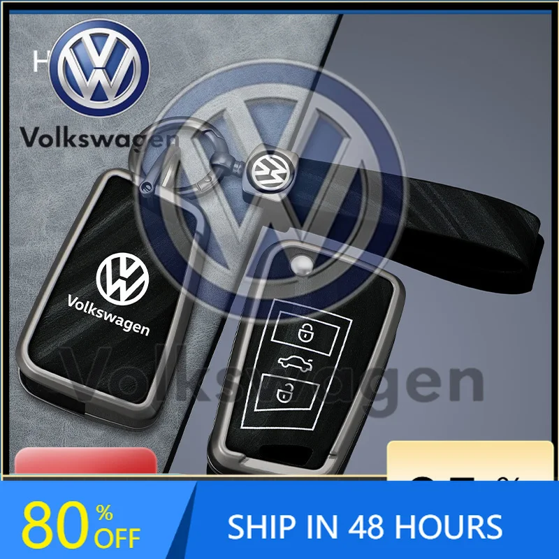 

Car Sticker For VOLKSWAGEN VW Zinc Alloy Car Smart Remote Gray Key Case Cover Shell Holder For VW Volkswagen Golf 7 MK7 Tiguan M