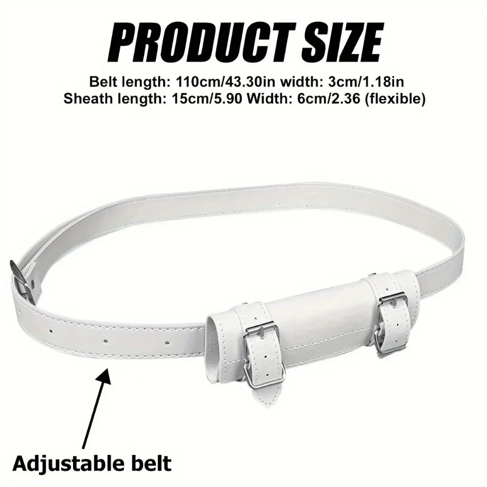 Samurai Sword Belt, Warrior Sword Holder, Pu Leather Sword Holder Belt Accessory, Suitable for Holiday Party Role-playing image 6