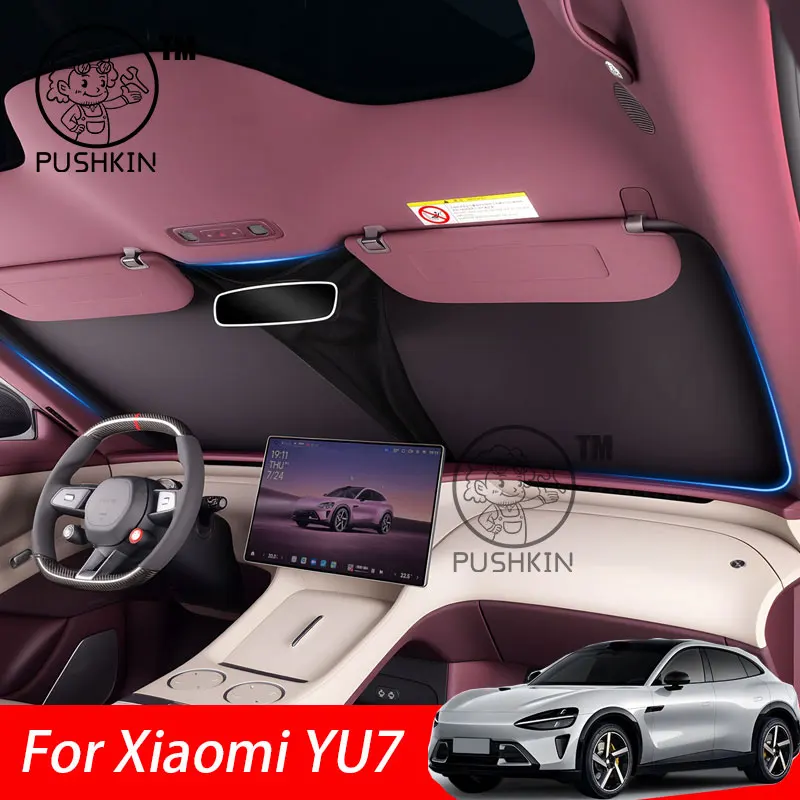 

For Xiaomi YU7 2025 Sunshades UV Protection Curtain Sun Shade Visor Front Windshield Protector Car Accessories