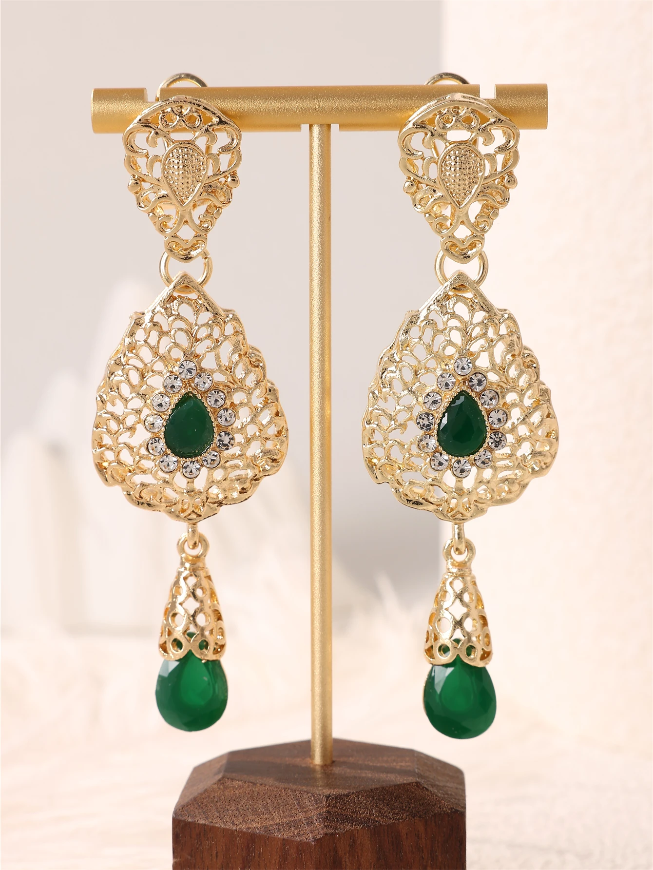 Valentine's Day holiday gift free shipping Moroccan popular women's jewelry earrings earrings colorful rhinestones luxury aristo