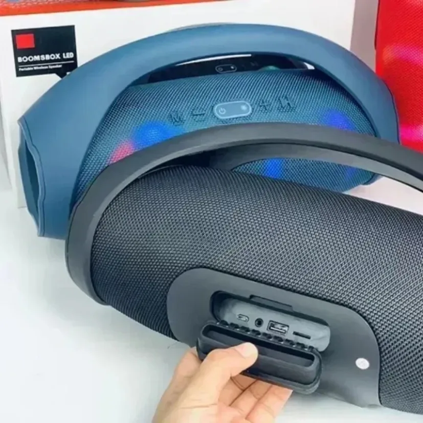RGB ضوء ملون محمول مقاوم للماء 100 واط عالية الطاقة سمّاعات بلوتوث مضخم صوت لاسلكي ستيريو مضخم صوت محيطي بوم بوكس