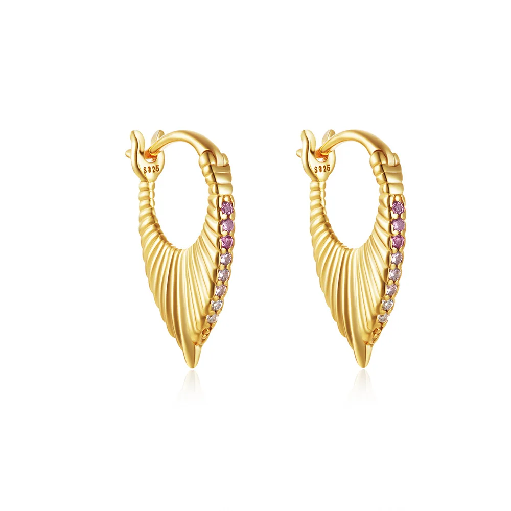 

Carline Creative Fashion Jewelry Earrings Hoops Earrings with 5A Colorful Zircon 18k Gold Plated Earrings for Women Jewelry