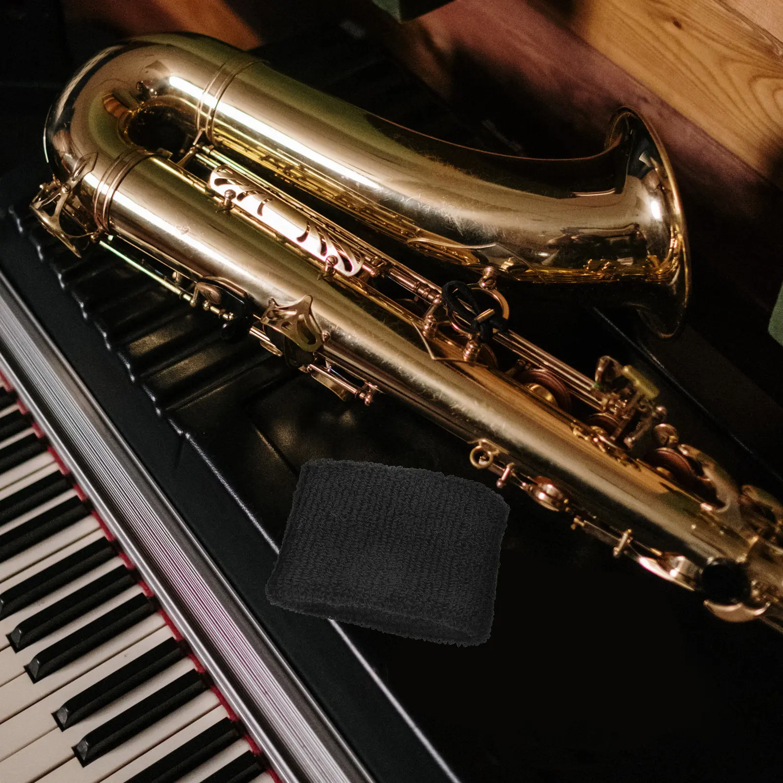 Wind Instrument Accessory Cotton Clarinet Loop Elastic Flute Sleeve Water Absorbent Lightweight Daily Use Flute Sleeve