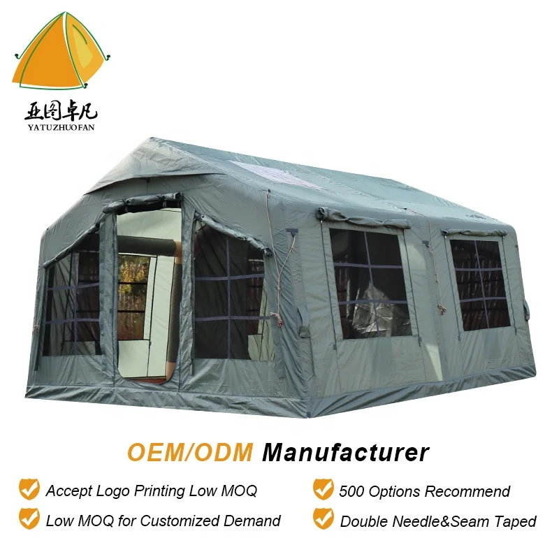 waterproof tents for trips Large Two Room Waterproof Inflatable House Air Tent  glamping tent