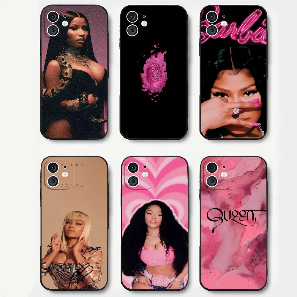 N-nicki cantor minaj capa de telefone silicone macio para iphone 16 15 14 13 12 11 plus pro max plus
